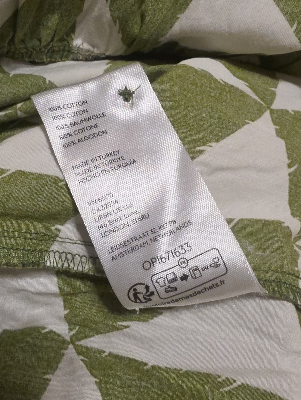 Maeve The Bettina Olive Green & White Geometric Midi Shirt Dress Size 1X Used - Picture 15 of 16
